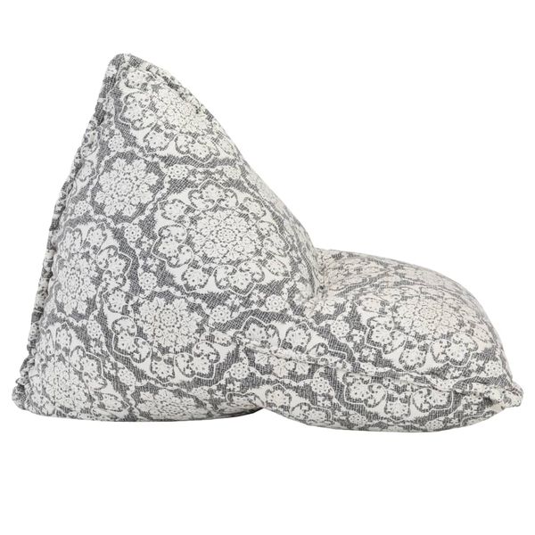 vidaXL Sillón puf de tela patchwork gris claro