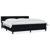 vidaXL Cama box spring con colch&oacute;n terciopelo negro 200x210 cm