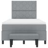 vidaXL Cama tipo Box Spring con colch&oacute;n Gris Claro 120 x 190 cm tela