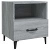 vidaXL Mesita de noche madera contrachapada gris Sonoma