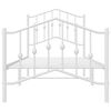 vidaXL Estructura cama sin colch&oacute;n con estribo metal blanco 90x200 cm