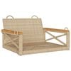 vidaXL Banco columpio de rat&aacute;n sint&eacute;tico beige 63x62x40 cm