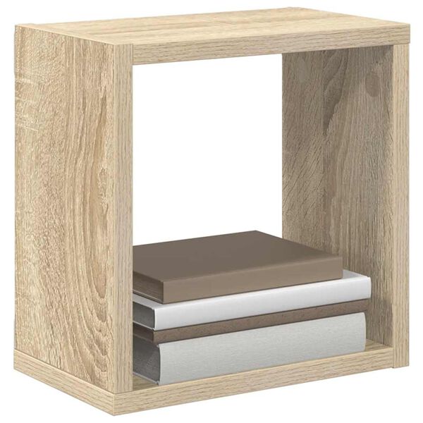 vidaXL Estantes cubo de pared 2 unidades roble Sonoma 26x15x26 cm