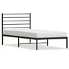 vidaXL Estructura cama sin colchón con cabecero metal negro 90x200 cm