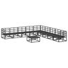 vidaXL Conjunto de sof&aacute;s de jard&iacute;n con coj&iacute;n 10 pcs Negro Aluminio