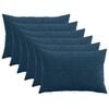 vidaXL Funda de almohada 6 uds. ALMELO Azul marino 40 x 60 cm pana