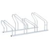 vidaXL Soporte para 4 bicicletas suelo independiente acero galvanizado