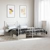 vidaXL Estructura cama sin colch&oacute;n con estribo metal blanco 183x213 cm
