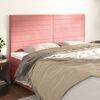 vidaXL Cabecero de cama rosa 180x5x118/128 cm Terciopelo