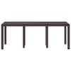 vidaXL Mesa de Jard&iacute;n Marr&oacute;n 200 x 100 x 73 cm rat&aacute;n sint&eacute;tico