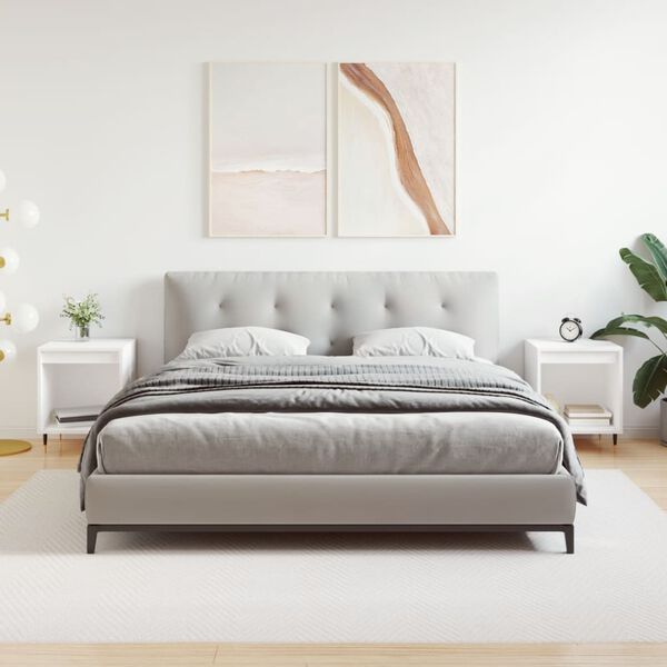 vidaXL Mesitas de noche 2 uds madera de ingenier&iacute;a blanco 40x35x50 cm