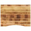 vidaXL Tablero escritorio con curva madera mango rugosa 110x80x2,5 cm
