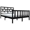 vidaXL Estructura de cama de madera maciza de pino negro 140x200 cm