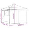 vidaXL Tienda de fiesta plegable Pop-Up con 4 paredes laterales taupe