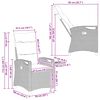 vidaXL Sillas de jard&iacute;n reclinables 56 x 60 x 112 cm acero