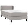 vidaXL Cama box spring con colch&oacute;n tela gris claro 80x200 cm