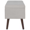 vidaXL Banco con compartimento de almacenaje terciopelo gris 80 cm