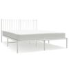 vidaXL Estructura cama sin colch&oacute;n con cabecero metal blanco 160x200cm
