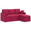 vidaXL Sof&aacute; Rojo vino 178 x 134 x 80 cm Terciopelo