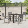 vidaXL Conjunto de Comedor de Jardín 5 pcs Gris ratán sintético