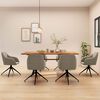 vidaXL Sillas de comedor giratorias 6 uds terciopelo gris claro