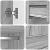 vidaXL Armario Gris Sonoma 79,5 x 49 x 156 cm Madera de ingenier&iacute;a