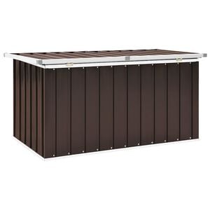 vidaXL Caja de almacenaje para jard&iacute;n marr&oacute;n 129x67x65 cm