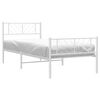 vidaXL Estructura cama sin colchón con estribo metal blanco 107x203 cm