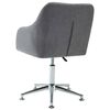 vidaXL Silla de comedor giratoria tela gris claro