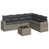 vidaXL Set de sof&aacute;s de jard&iacute;n 7 piezas con cojines rat&aacute;n PE gris