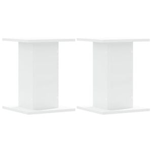 vidaXL Soportes de plantas 2 uds madera ingenier&iacute;a blanco 30x30x40 cm