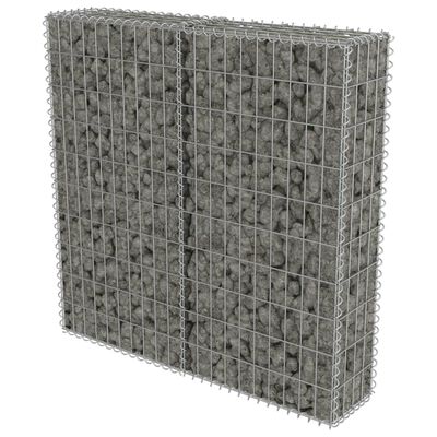vidaXL Muro de gaviones con cubiertas acero galvanizado 100x20x100 cm