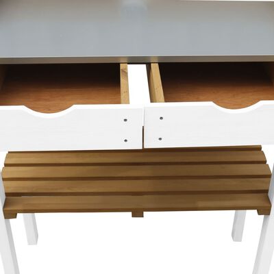 AXI Mesa para macetas con 2 cajones marrón y blanco