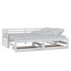 vidaXL Sof&aacute; cama extra&iacute;ble madera maciza de pino blanco 2x(90x200) cm