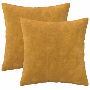 vidaXL Coj&iacute;n HEERLEN 2 uds. Amarillo Microfibra de forro polar