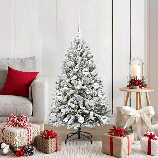 vidaXL Árbol de Navidad artificial Verde y 120 cm PVC y Metal