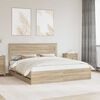 vidaXL Estructura de cama Roble Sonoma 180 x 200 cm Madera Ingenieril