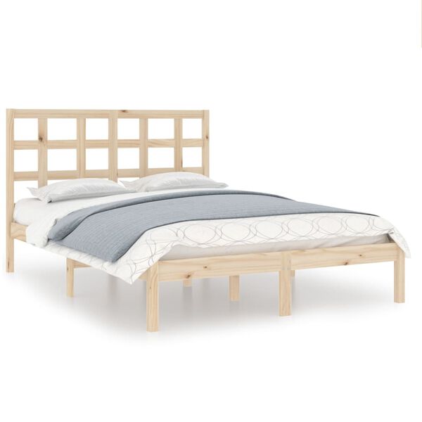 vidaXL Estructura de cama madera maciza 180x200 cm