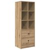 vidaXL Escritorio con cajón 2 pcs Roble artesanal
