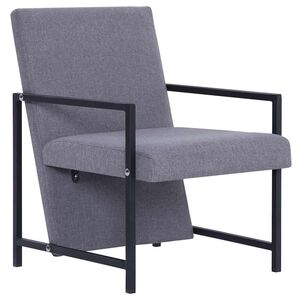 vidaXL Sill&oacute;n de tela gris claro