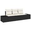 vidaXL Conjunto de sof&aacute;s de jard&iacute;n 3 uds. Negro y crema