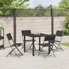 vidaXL Conjunto de Comedor de Jard&iacute;n 5 pcs Negro