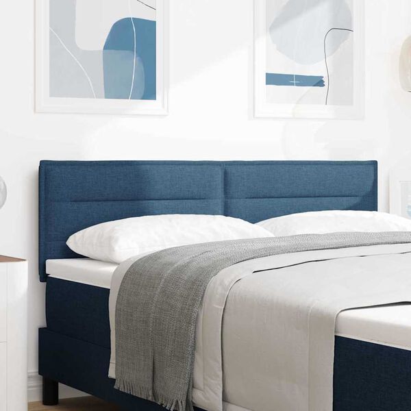 vidaXL Cabecero con cabecera Azul 160 cm Cuero sint&eacute;tico