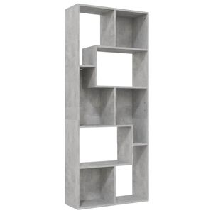 vidaXL Estanter&iacute;a madera contrachapada gris hormig&oacute;n 67x24x161 cm