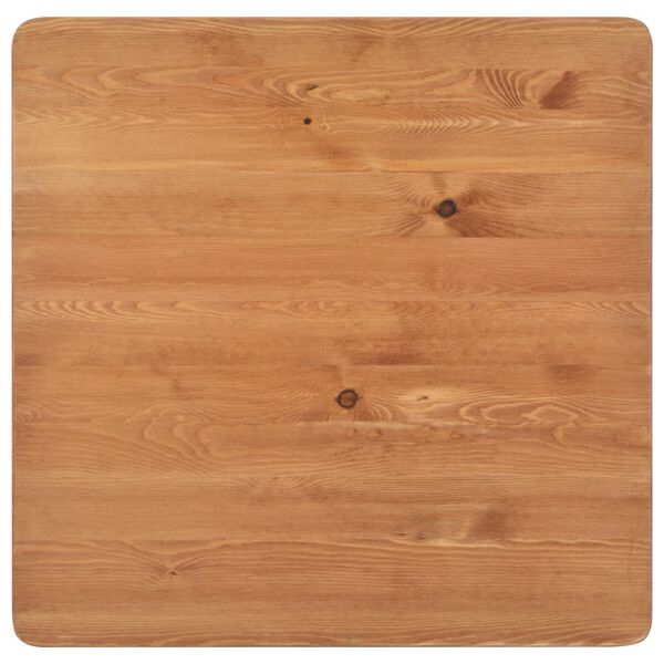 vidaXL Mesa alta de bar negra madera maciza de pino acero 60x60x108 cm