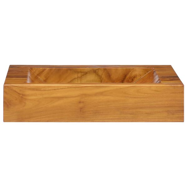 vidaXL Lavabo de madera maciza de teca 50x35x10 cm