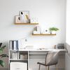 vidaXL Estante de pared 2 pcs Beige 80 x 23,5 x 4 cm
