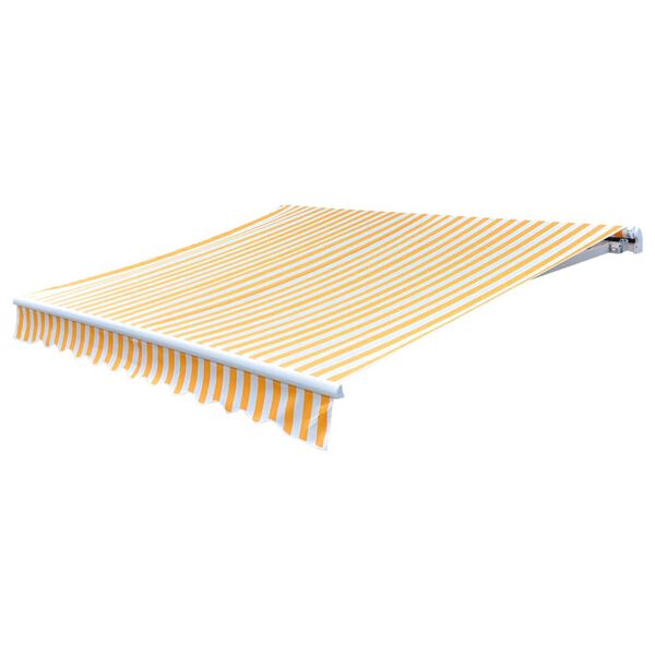 vidaXL Toldo de lona naranja y blanco 450x300 cm