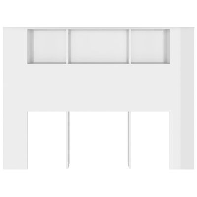 vidaXL Mueble cabecero blanco brillante 140x18,5x104,5 cm