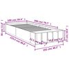 vidaXL Estructura de cama madera de ingenier&iacute;a gris hormig&oacute;n 100x200cm